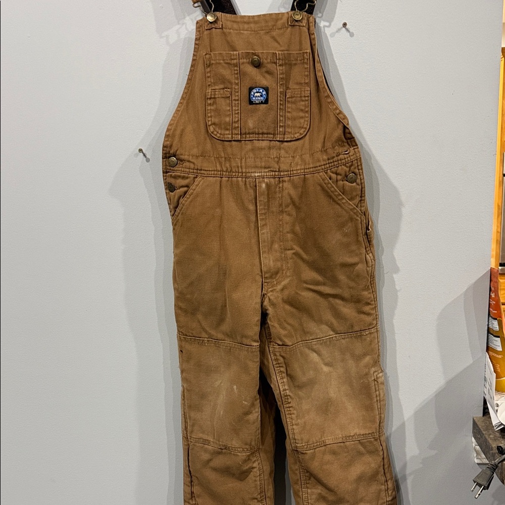 Durable Brown Kids Overalls